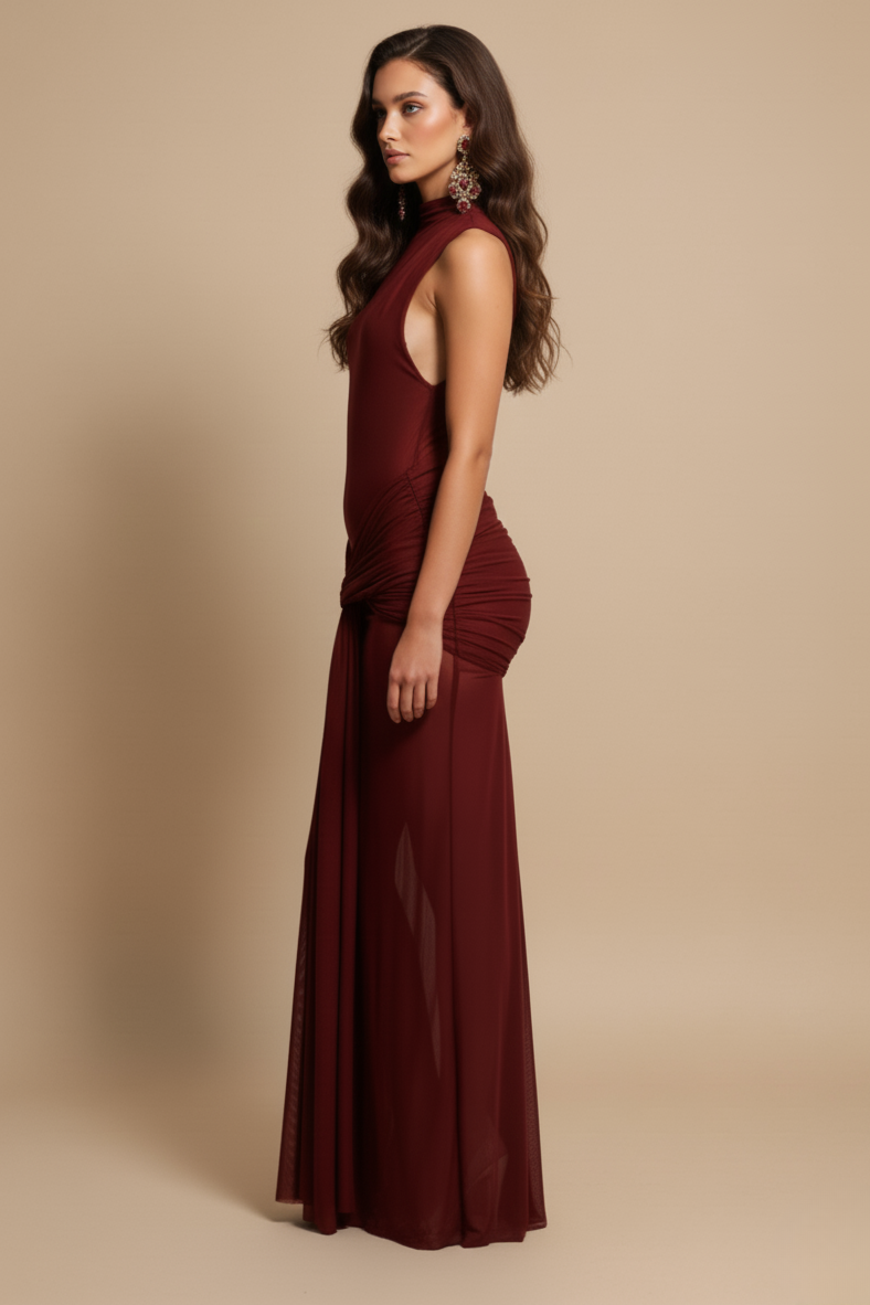 Roza Maxi Dress - Rust