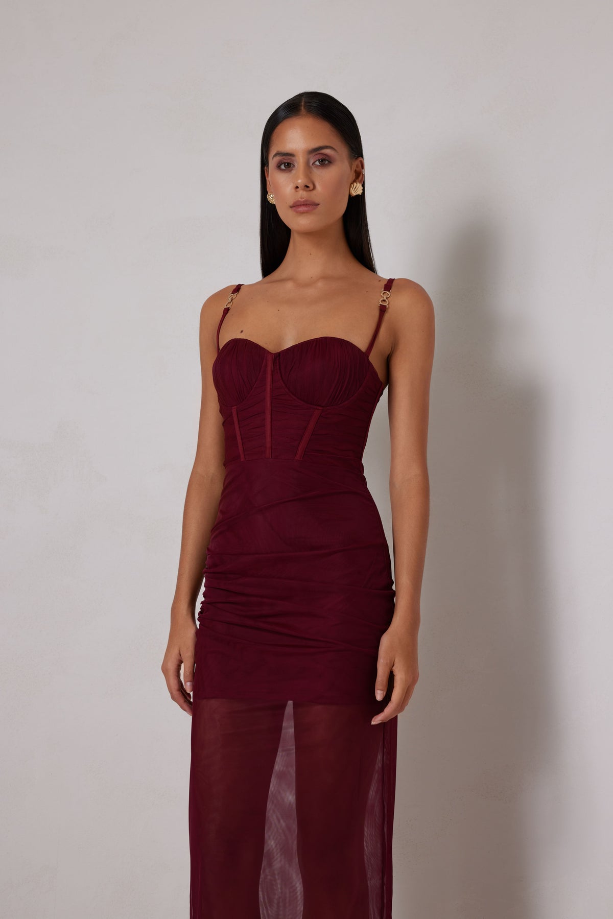 Alicia Dress - Wine