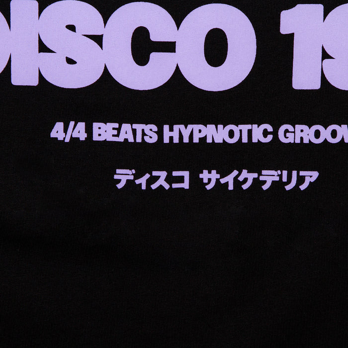 Elements Purple Psychedelic Disco 1972 Front Print - Tshirt -Black
