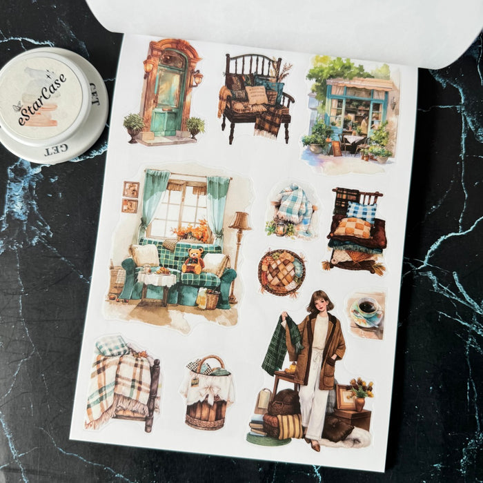 Nestled In Brown Sticker Book