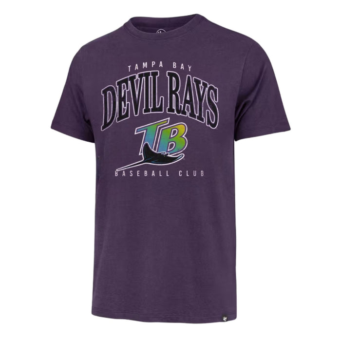 Rays Men's '47 Brand Purple Devil Rays Double Header Tee
