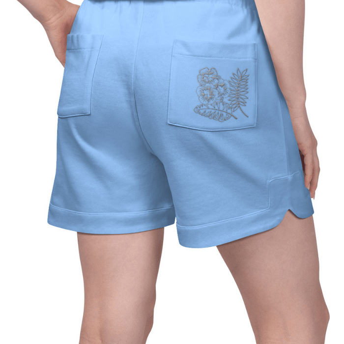Rays Women's Margaritaville Blue Embroidered Shorts - The Bay Republic | Team Store of the Tampa Bay Rays & Rowdies
