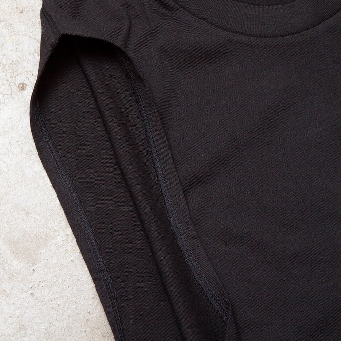 Smiley Higher House Back Print - Tank Tshirt - Black