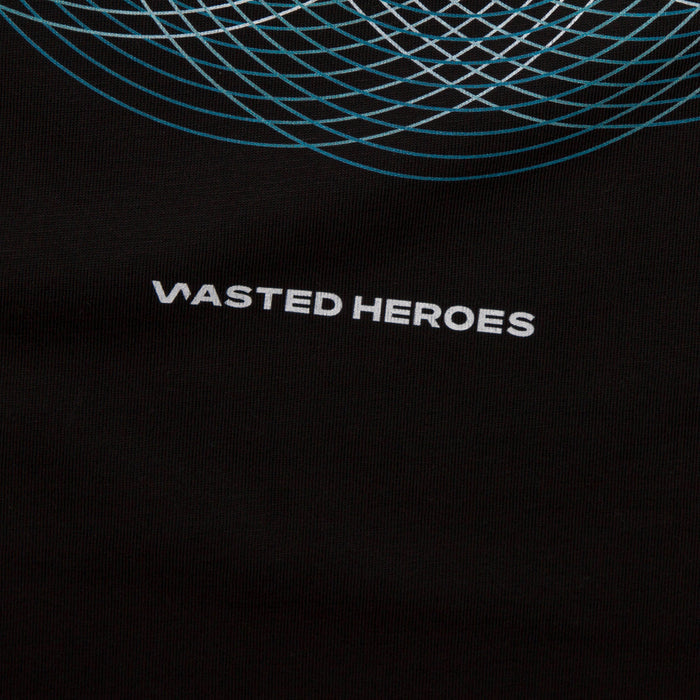 003 Geometric Front Print - Tshirt - Black