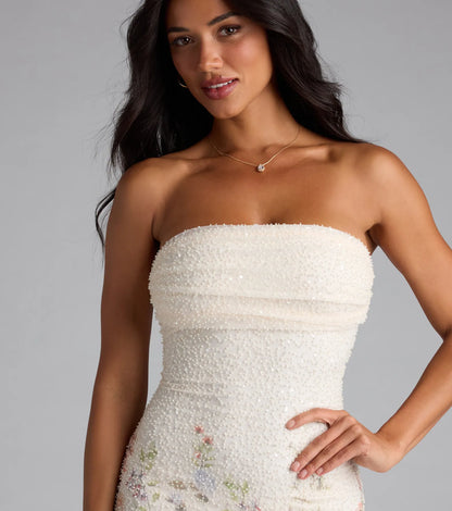 Felicia Beaded Mini Dress