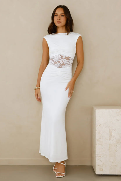 Spellbound By You Maxi Dress White