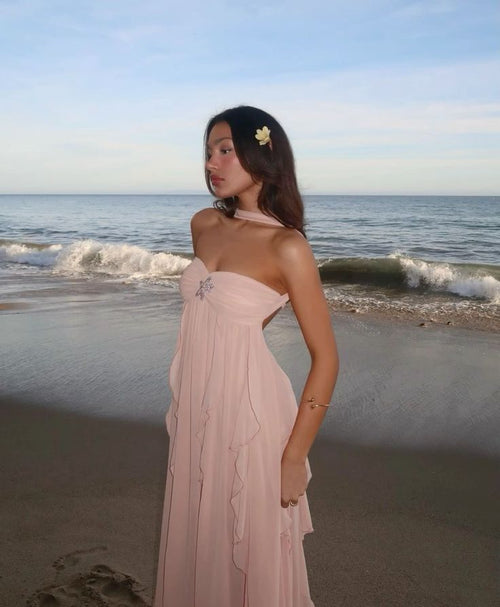 Éliane – Strapless maxi dress with ruffles