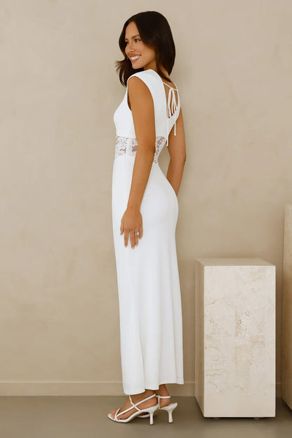 Spellbound By You Maxi Dress White