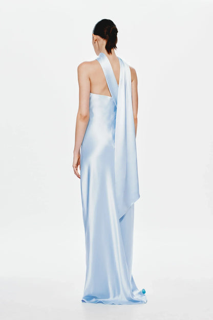 Misha Lilia Satin Gown - Dove
