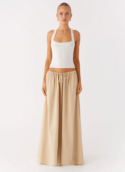 Randy Maxi Skirt - Tan