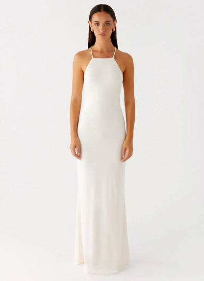 Raffa Pearl Maxi Dress - Ivory