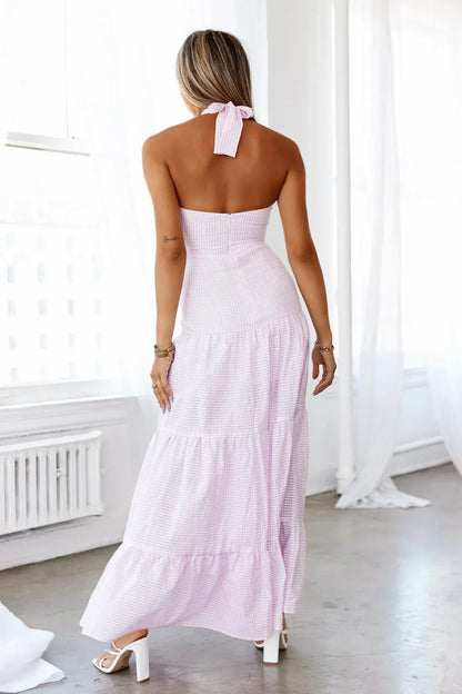 HELLO MOLLY Sexy Maiden Maxi Dress Pink