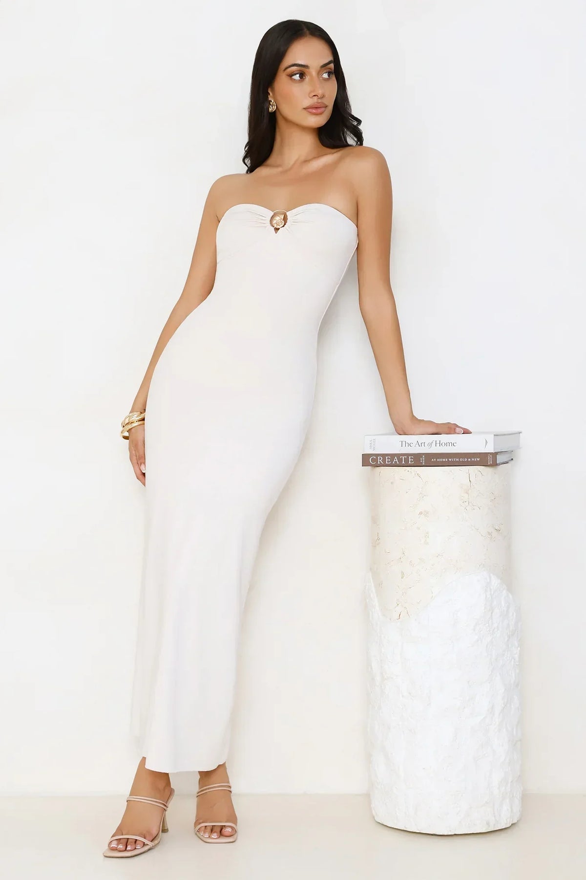 Simple Sunshine Strapless Maxi Dress