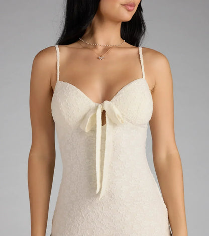 Adorable Vibe Ruffle Lace Mini Dress