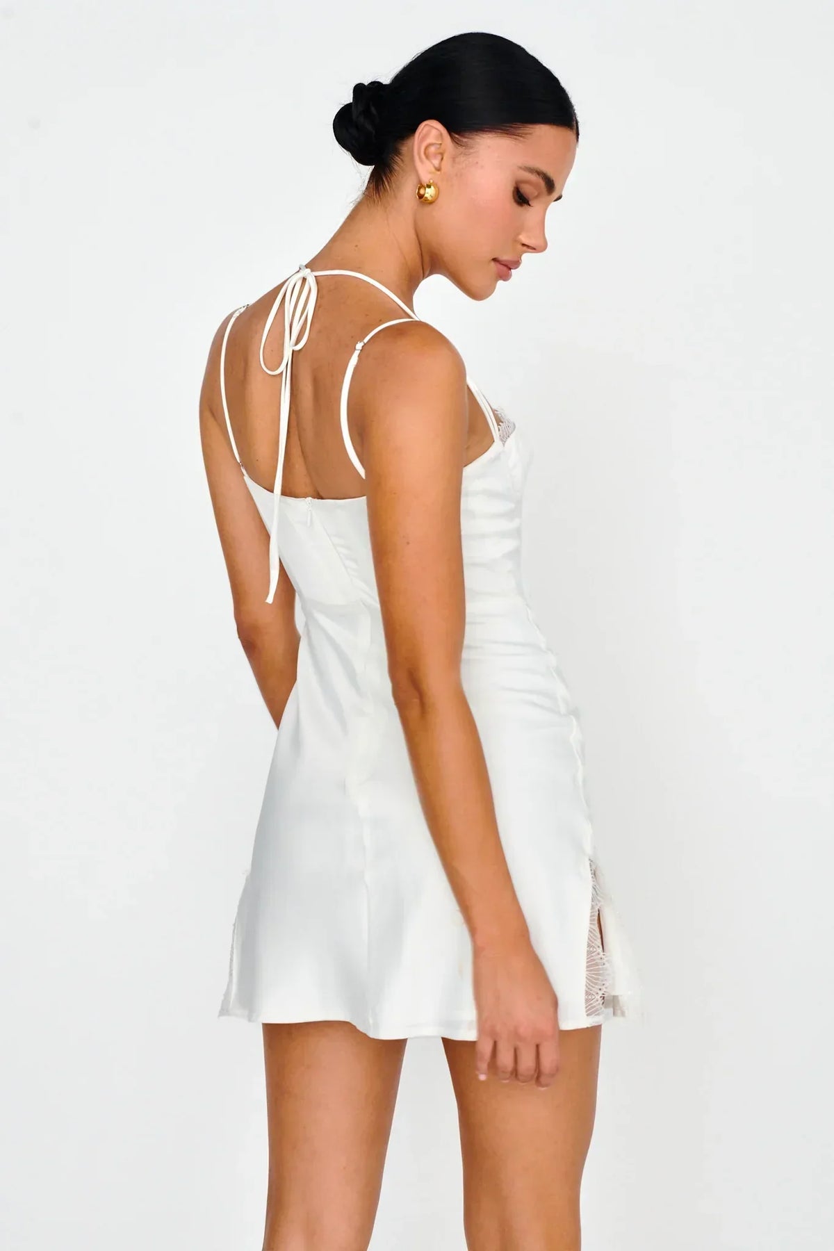 Wishing On A Star Bustier Mini Dress White