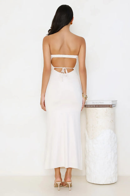 Simple Sunshine Strapless Maxi Dress