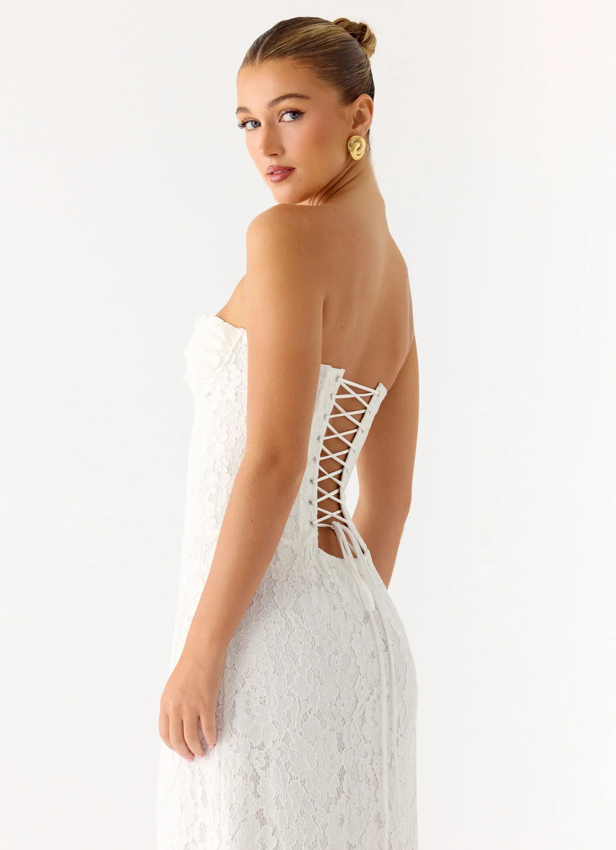 Already Know Lace Maxi Dress - White