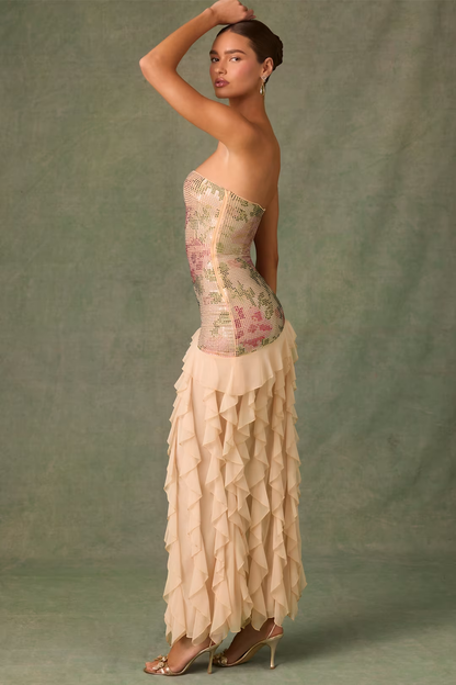 DILETTA RUFFLE MAXI DRESS