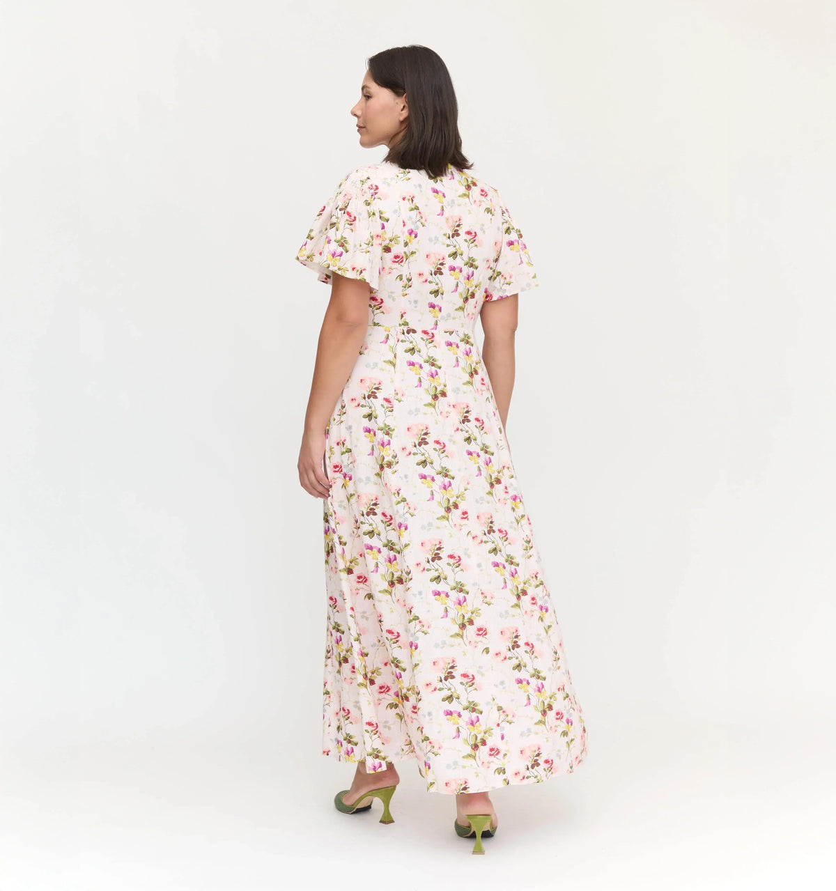 Couturebud The Dominique Dress - Pink Bluebonnet