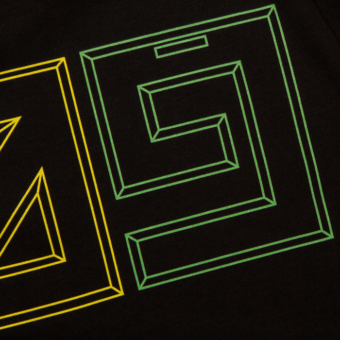 909 Colour Horizontal Front Print - Tshirt - Black