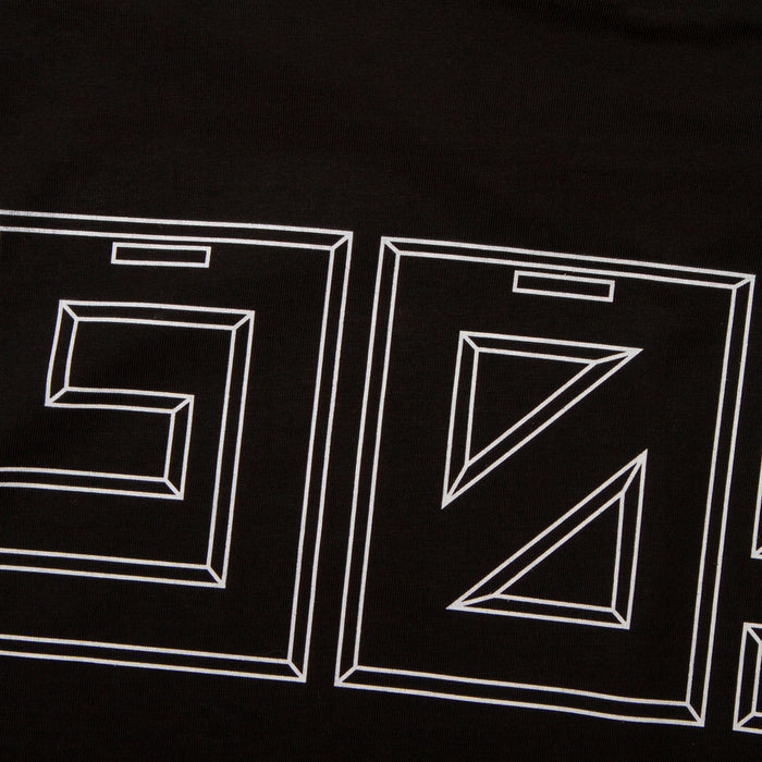 909 White Horizontal Back Print - Tshirt - Black