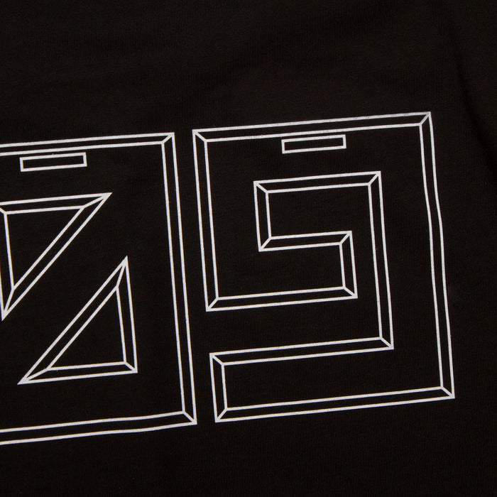 909 White Horizontal Back Print - Tshirt - Black