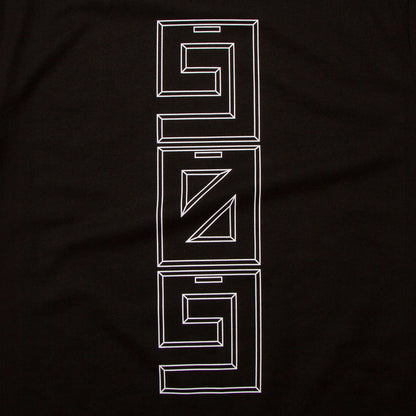 909 White Vertical Back Print - Tshirt - Black