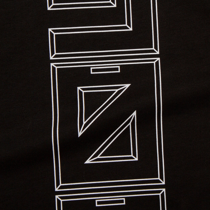 909 White Vertical Back Print - Tshirt - Black