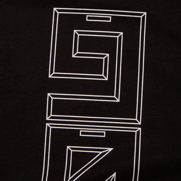 909 White Vertical Front Print - Tshirt - Black