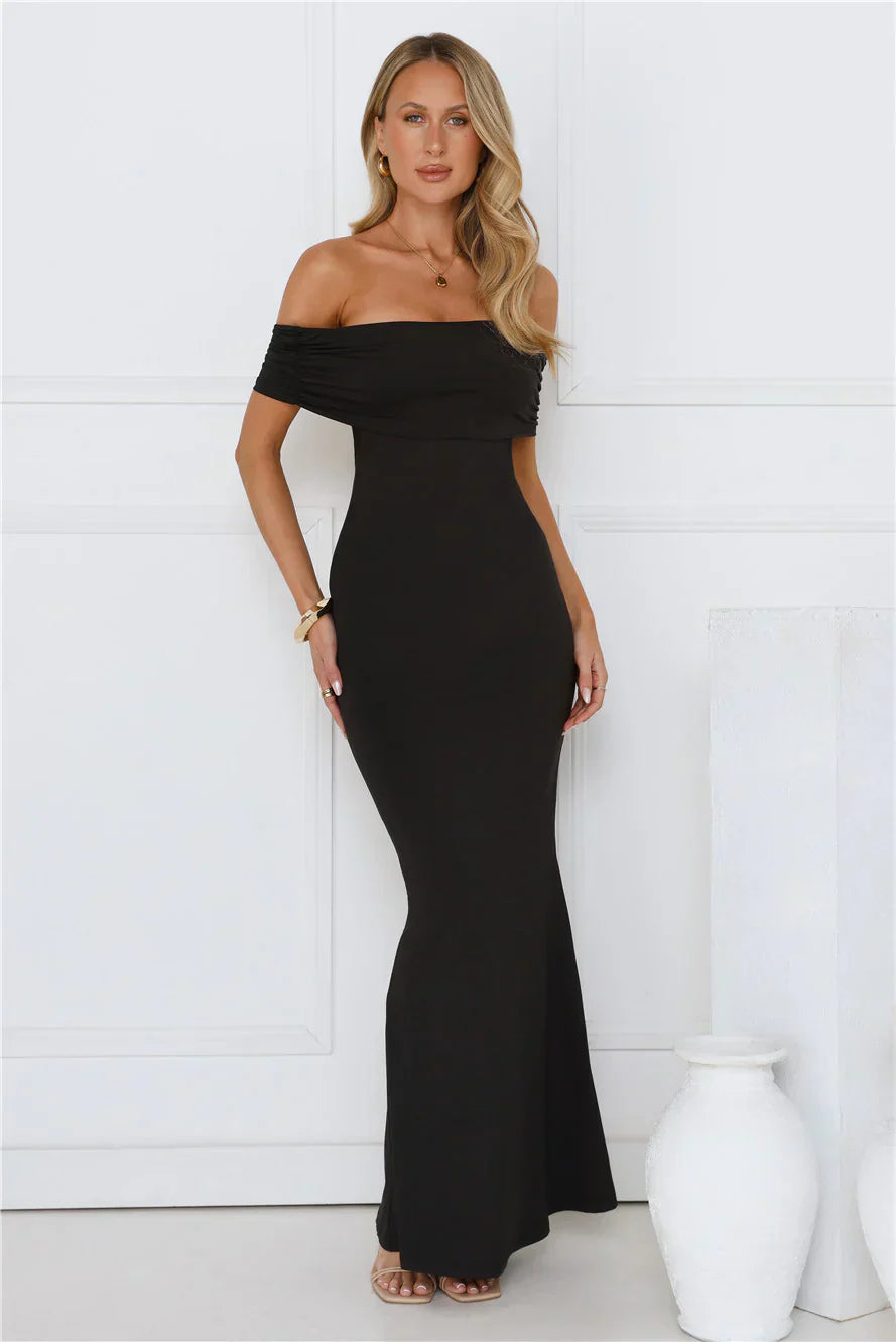 Vibe On Point Off Shoulder Maxi Dress