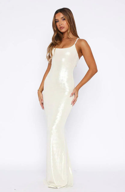 Neptune Maxi Dress Pearl