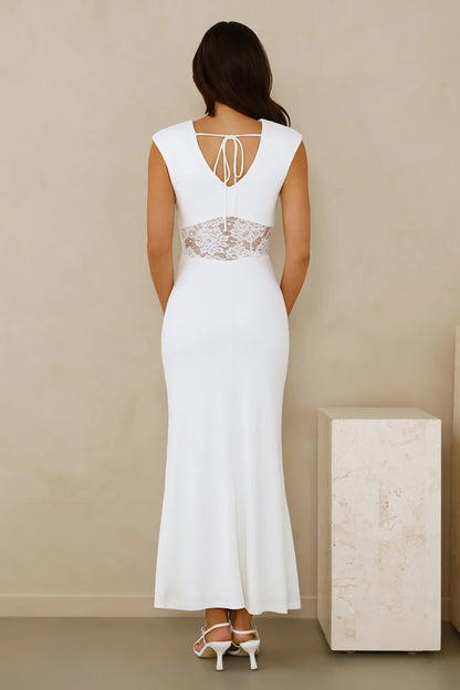 Spellbound By You Maxi Dress White