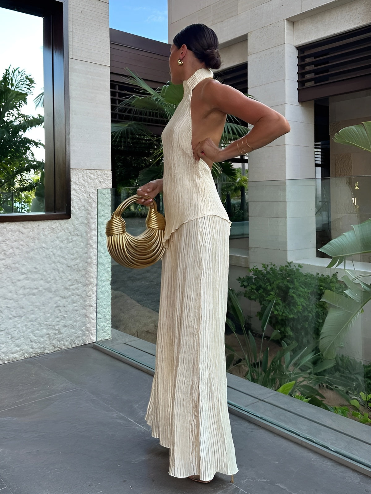 Edith – Refined Pleated Two Piece Set