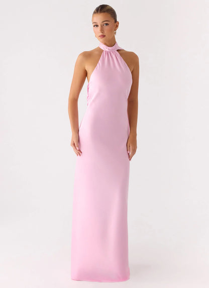 Keena Scarf Maxi Dress - Pink