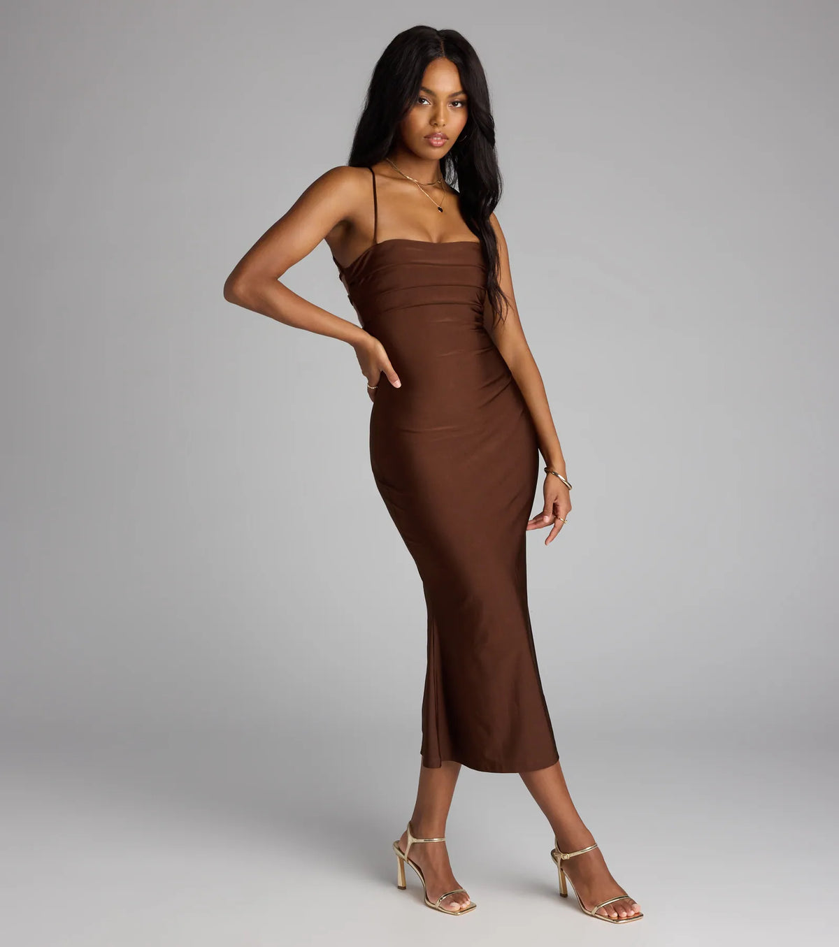 Love Story Loading Lace-Up Midi Dress