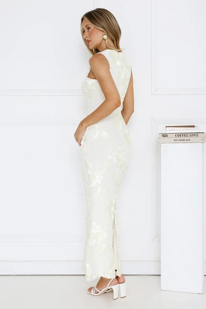Vibe To It Mesh Maxi Dress