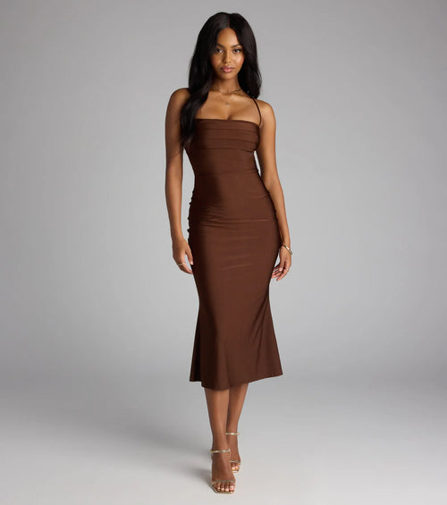 Love Story Loading Lace-Up Midi Dress