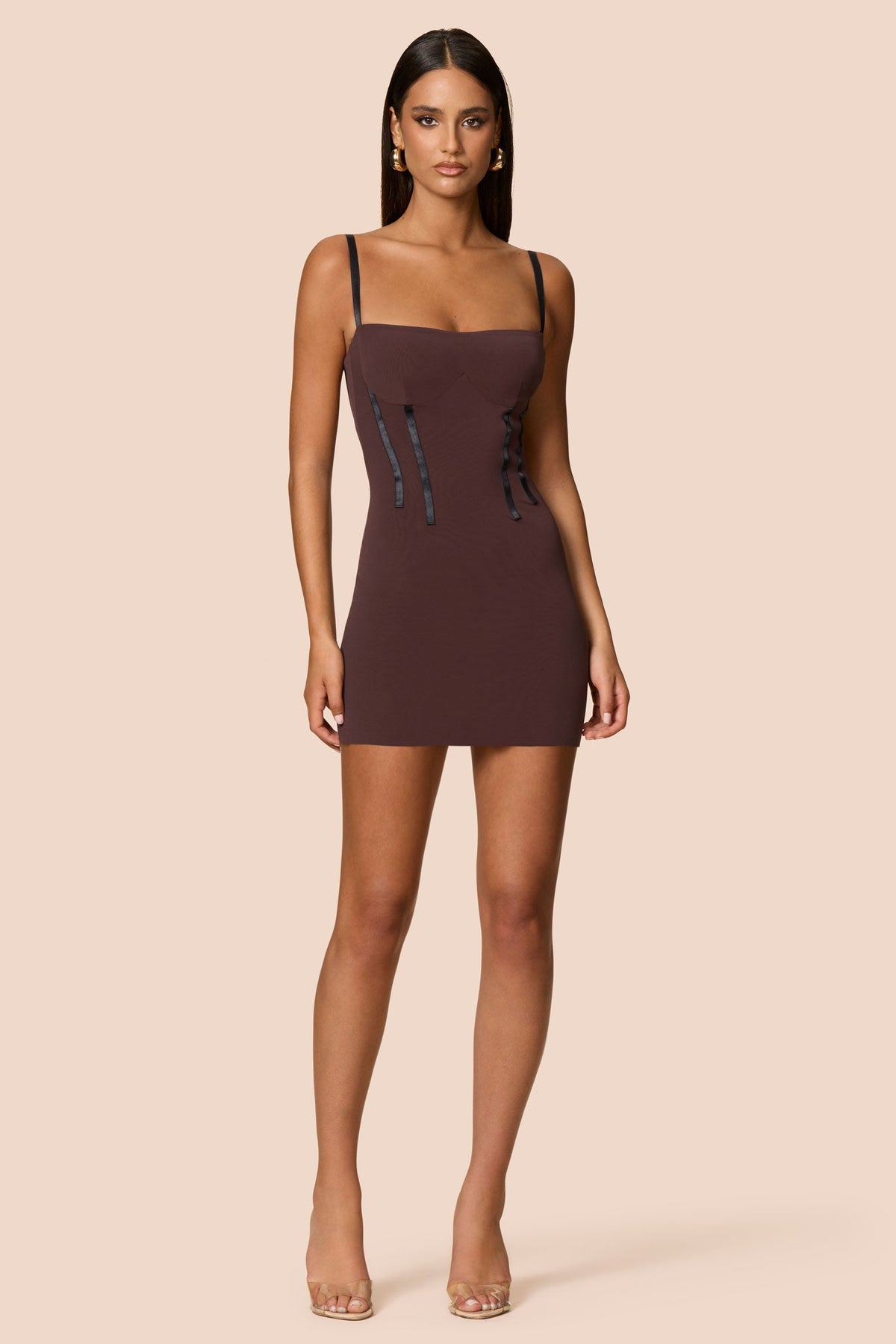 Nookie Allegra Mini Dress - Cocoa