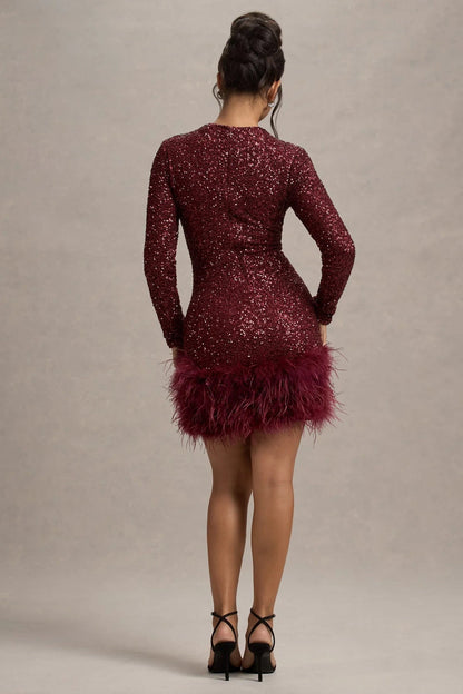 Mia - Feather Glamour Dress