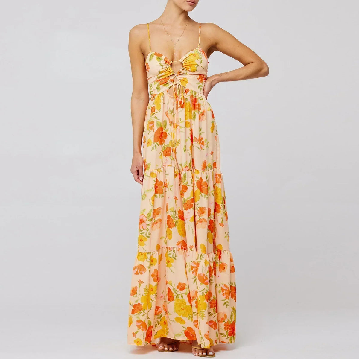 Florisia | Cut-Out Maxi Dress