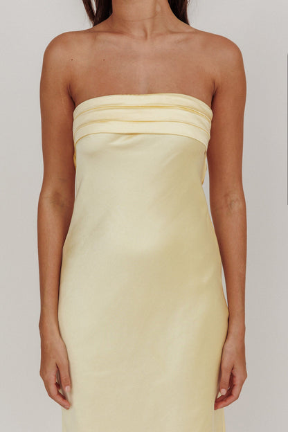 Kona Strapless Open Back Maxi Dress Butter