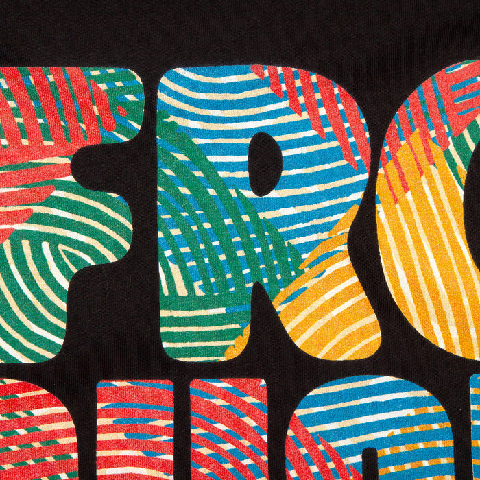 Afro House Colours Back Print - Tshirt - Black