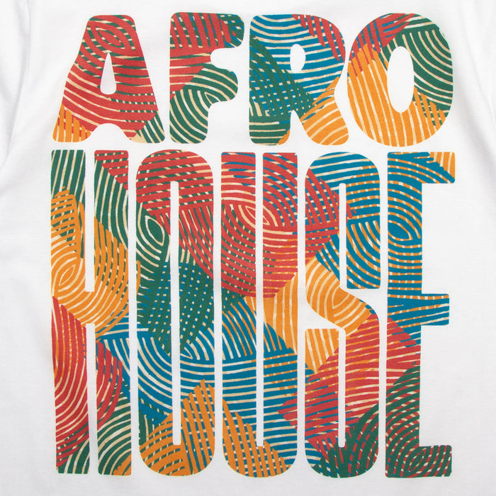 Afro House Colours Back Print - Tshirt - White