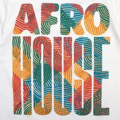 Afro House Colours Back Print - Tshirt - White
