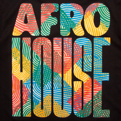Afro House Colours Front Print - Tshirt - Black
