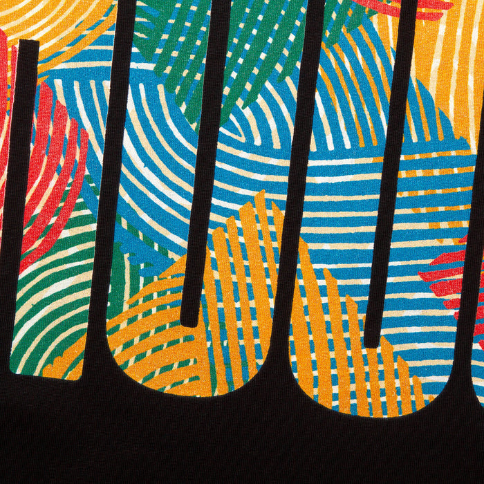 Afro House Colours Front Print - Tshirt - Black