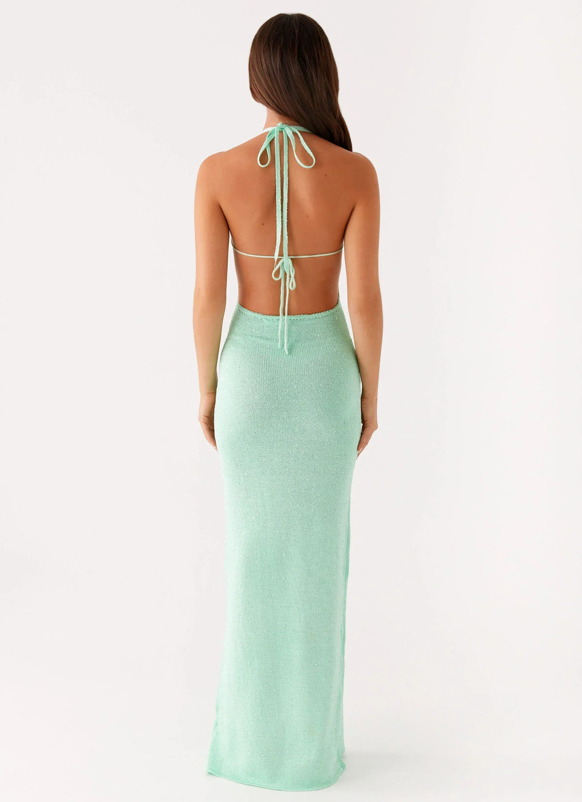 Tropez Knit Maxi Dress - Pastel Green