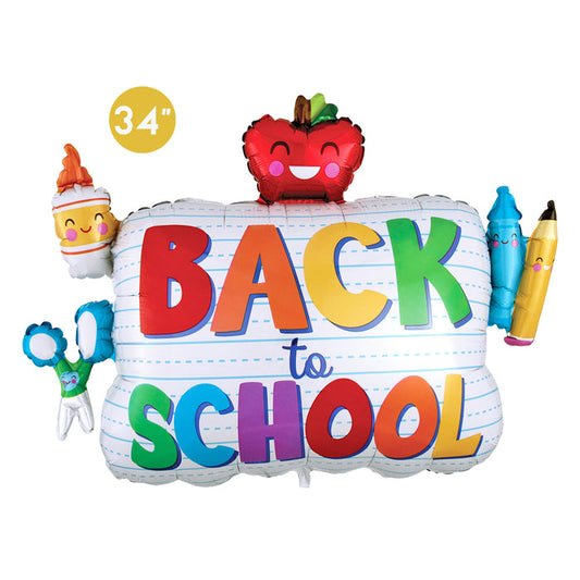 back to school jumbo balloons. party decorations