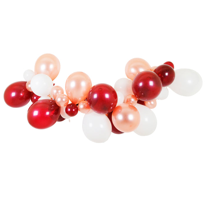 Burgundy and Rose Gold Balloon Garland Kit