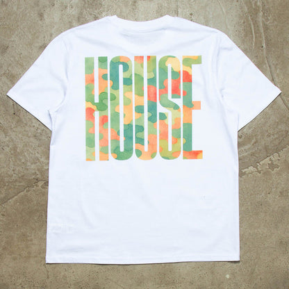 Camo Higher House Back Print - Tshirt - White